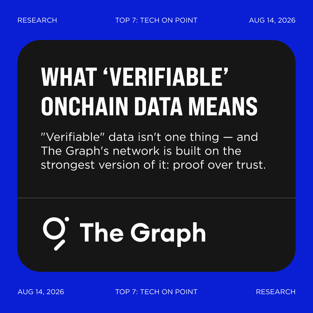 What 'Verifiable' Onchain Data Actually Means, According to The Graph